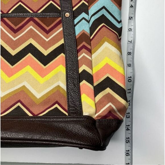 Missoni for Target 20th Anniversary Brown Chevron Large Shopping Tote Shoulder B - Picture 8 of 11